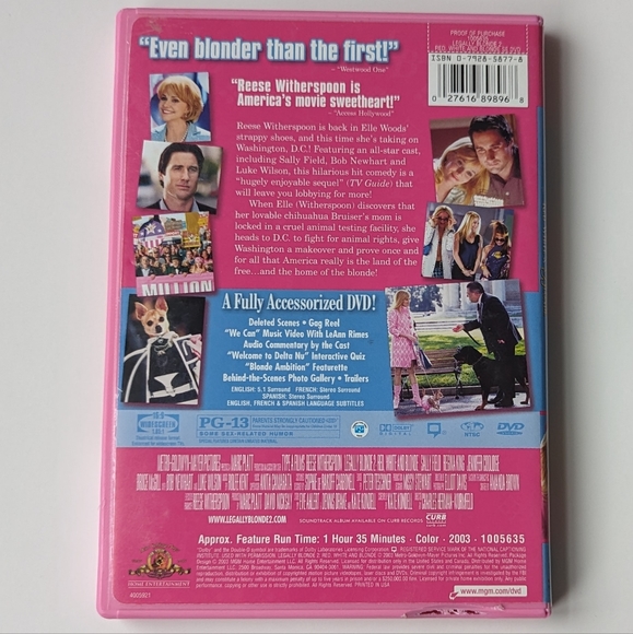 $2/15 Legally Blonde 2: Red, White and Blonde (DVD, 2003) - Picture 2 of 5